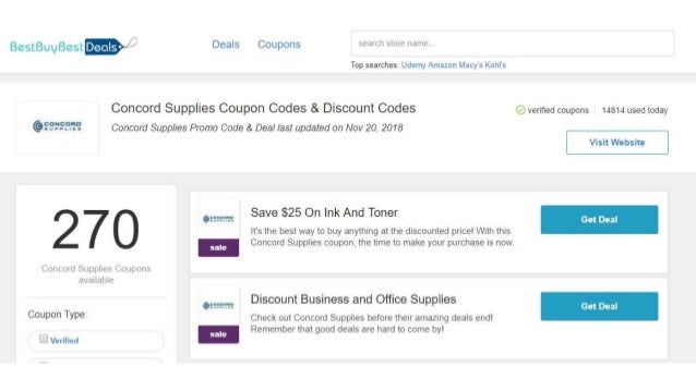 concord office supplies coupons